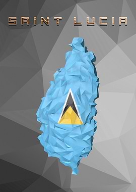 Saint Lucia Country Map