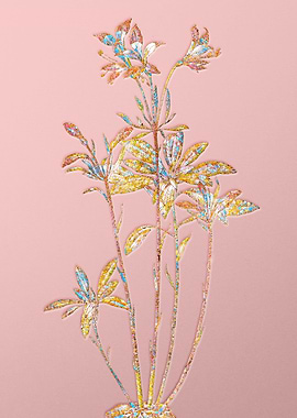 Gold Rainbow Mosaic Flower