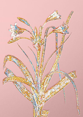 Pink Crystal Mosaic Flower