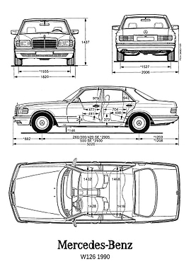 BMW MercedesBenz W126 199