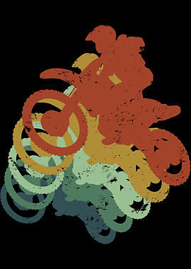 Motocross Motorbike Retro