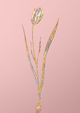 Gold Rainbow Mosaic Flower