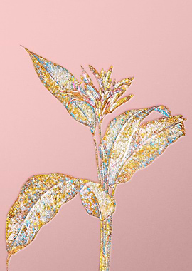 Pink Crystal Mosaic Flower
