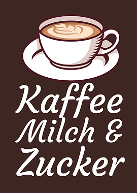 Kaffee Milch und Zucker