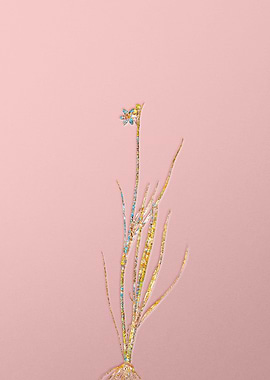 Pink Rainbow Mosaic Flower