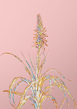 Pink Crystal Mosaic Flower