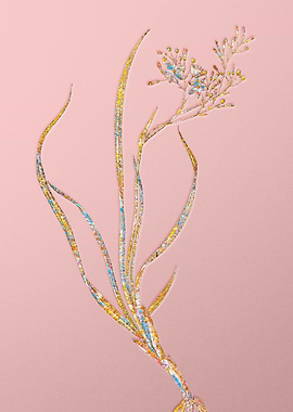 Pink Crystal Mosaic Flower