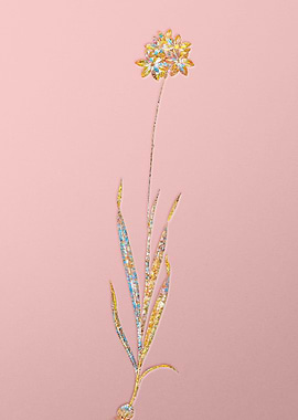 Gold Rainbow Mosaic Flower