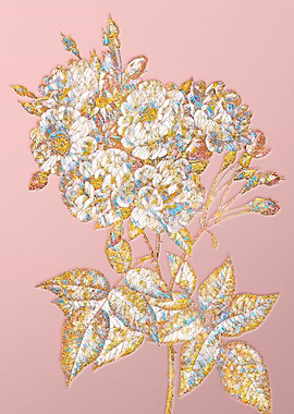 Pink Rainbow Mosaic Flower