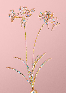 Pink Rainbow Mosaic Flower