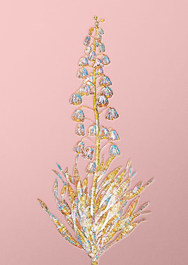 Gold Rainbow Mosaic Flower