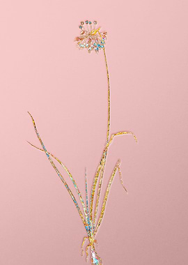 Pink Rainbow Mosaic Flower