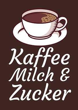 Kaffee Milch und Zucker