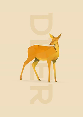 Isometric deer Cute animal