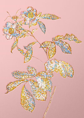Pink Crystal Mosaic Flower