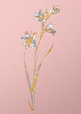 Gold Rainbow Mosaic Flower