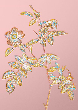 Pink Crystal Mosaic Flower