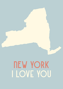 New York I Love you map