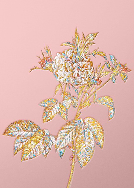 Pink Crystal Mosaic Flower