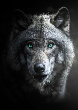 Magical wolf art