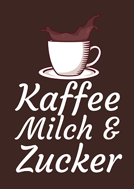 Kaffee Milch und Zucker