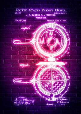 Waffle Iron Patent Print