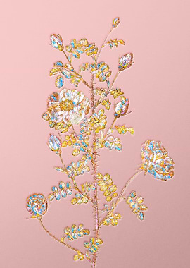 Gold Crystal Mosaic Roses