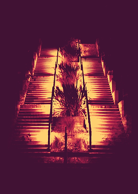 Queenstown Stairs by Night