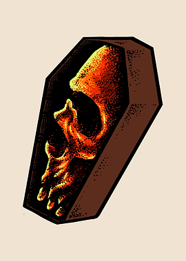 Skull head coffin