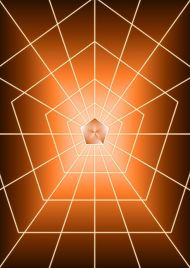 Orange Pentagon Dark