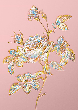 Gold Crystal Mosaic Roses