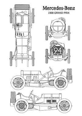 BNW Mercedes 1908 Grand Pr