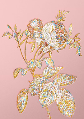 Pink Crystal Mosaic Flower