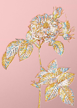 Gold Crystal Mosaic Roses