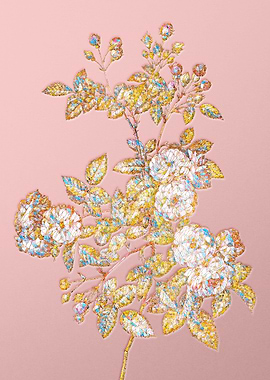 Pink Crystal Mosaic Flower