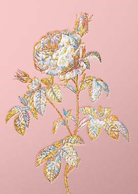 Pink Rainbow Mosaic Flower