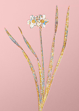 Pink Rainbow Mosaic Flower