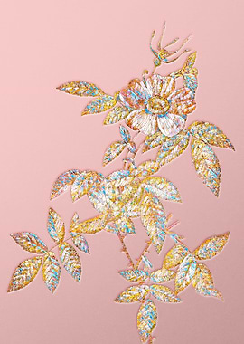 Pink Crystal Mosaic Flower