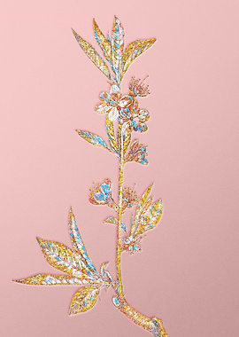 Pink Crystal Mosaic Flower