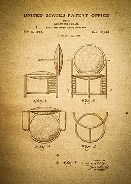 Chair Patent Print