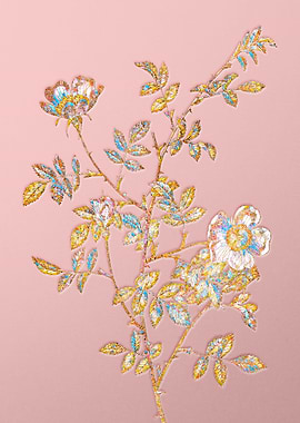 Gold Crystal Mosaic Roses