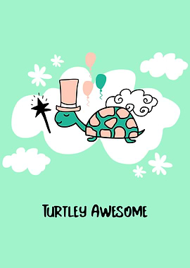 Funny Turtle at the Clouds