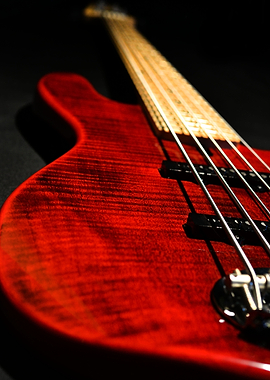 Red Bass Guitar