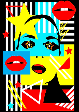 Silhouette girl with star