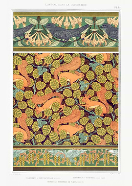 Martinets and honeysuckle