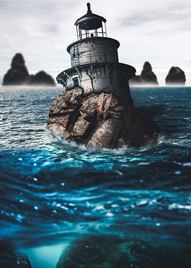 Lonley day lighthouse