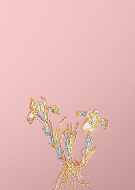 Pink Rainbow Mosaic Flower