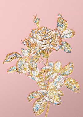 Gold Crystal Mosaic Rose