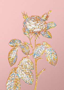 Gold Crystal Mosaic Rose