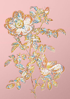 Gold Crystal Mosaic Rose